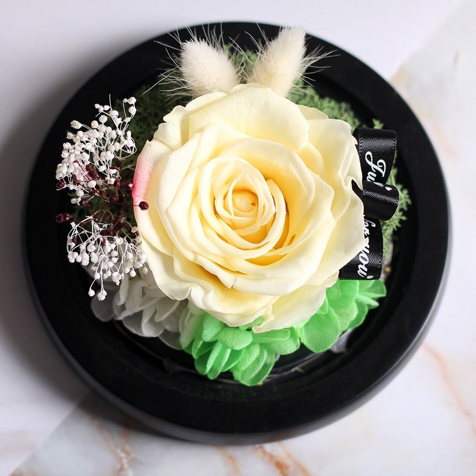 The Beauty and Beast Forever Rose Flower With Night Light in Glass Dome image 12