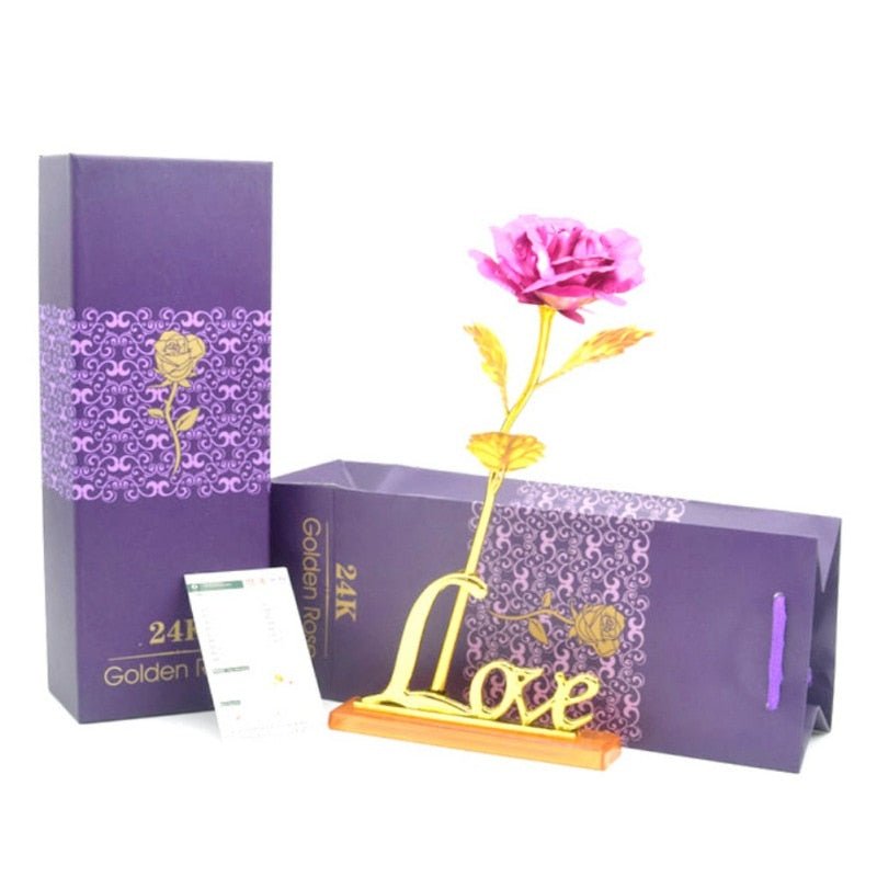 24K Foil Plated Golden Rose image 50