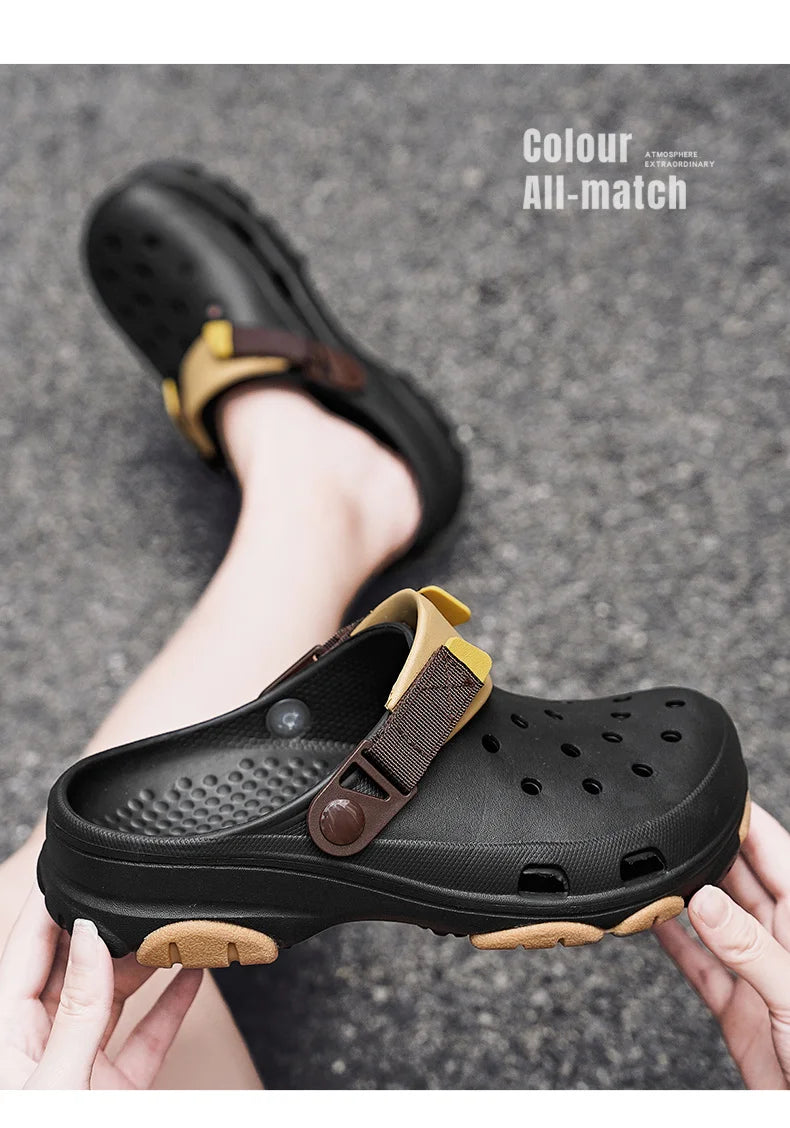 Classic Summer Men’s Sandals | White Comfortable Women’s Clogs | Beach Shoes | Sandals Slip-on Outdoor Sneakers image 30