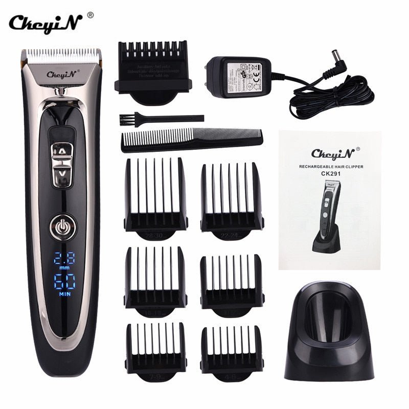 Professional Digital Rechargeable Cordless Hair Clipper and Trimmer image 0