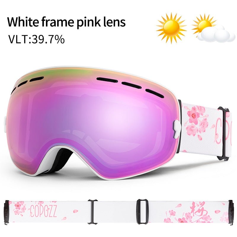 COPOZZ Anti Fog Snowboard Ski Goggles Mask image