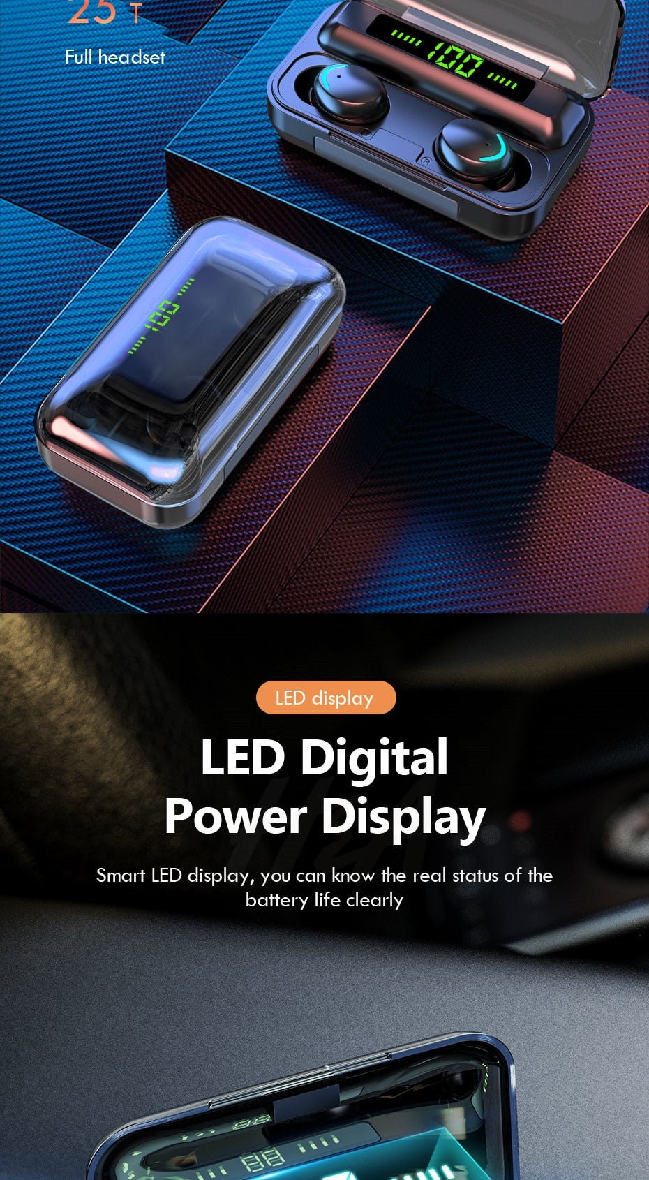 Waterproof Wireless Bluetooth Earphones With Microphone and Charging Box For iOS Android image 22