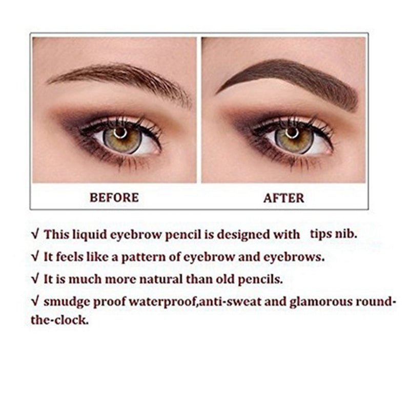 5-Color Four-Pronged Eyebrow Pencil Eyebrow Brush Split Liquid Waterproof Long-Lasting Eyebrows Enhancer Pencil Eyebrow Shadow image 9