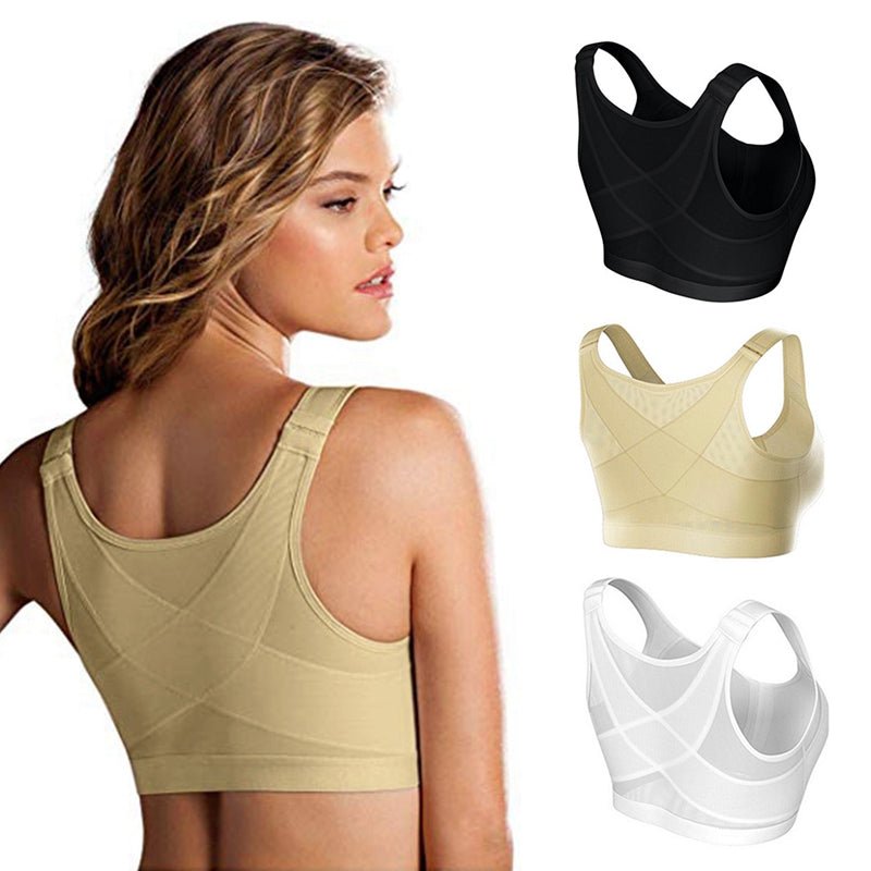 5XL Posture Corrector Lift Up Bra Women New Cross Back Bra Breathable Underwear Shockproof Sports Support Fitness Vest Bras image 13