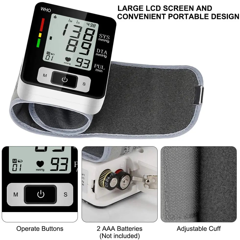Digital Wrist Blood Pressure Monitor ‚Äì High-Accuracy Electronic Sphygmomanometer with Cuff image 10