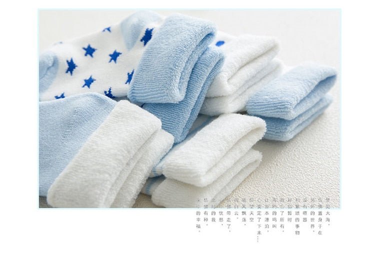 5 pair High Quality Thickened Cartoon Comfort Cotton Newborn Socks image 15