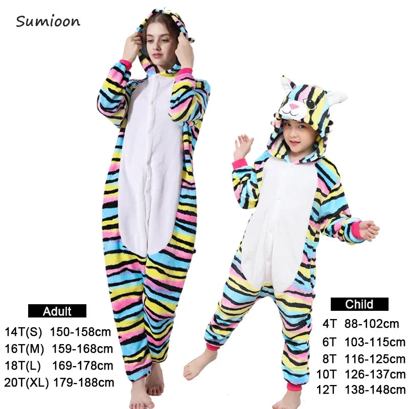 Kigurumi Unicorn Pajamas ‚Äì Kids‚Äô Animal Onesies for Boys & Girls, Warm Winter Homewear image 3