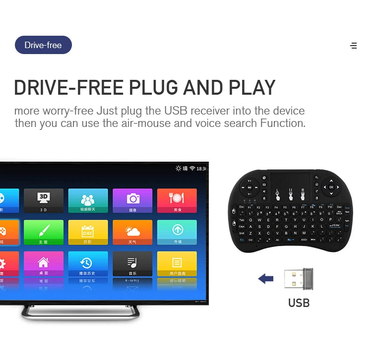 I8 Mini Wireless Keyboard 2.4G Air Mouse Remote Touchpad Use Dry Battery for Android TV Box PC Wireless Keyboard image 12
