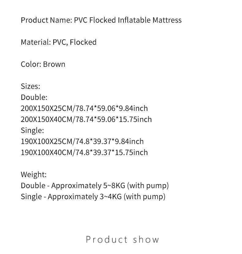 Luxury Inflatable Glamping Mattress – Thickened 2-Person PVC Camping Bed with Built-In Pump image 17