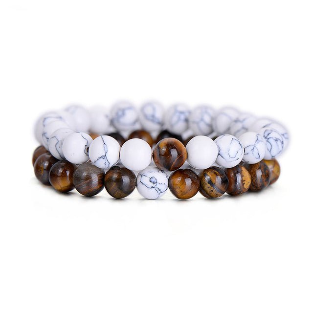 2Pcs/Set Couples Classic Natural Stone Beaded Bracelets image 21