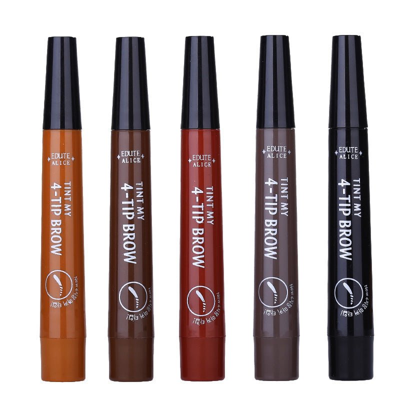 5-Color Four-Pronged Eyebrow Pencil Eyebrow Brush Split Liquid Waterproof Long-Lasting Eyebrows Enhancer Pencil Eyebrow Shadow image 12