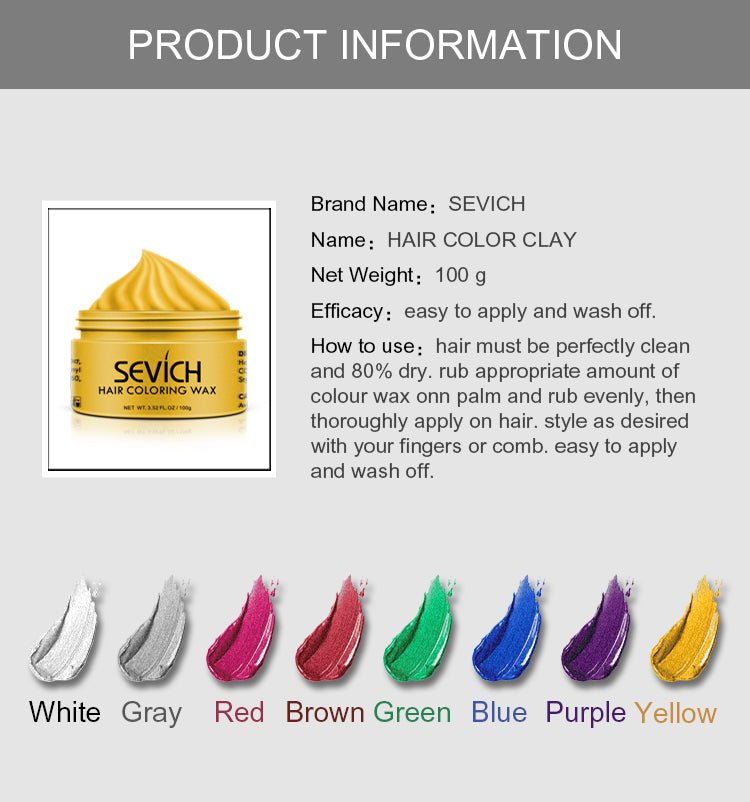 Temporary Hair Color Wax Dye Cream image 4