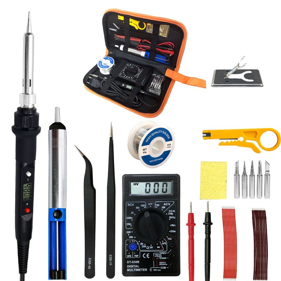 80W Digital Electric Soldering Iron 220V 110V Temperature Adjustable LCD display Solder welding iron tool kit image 28