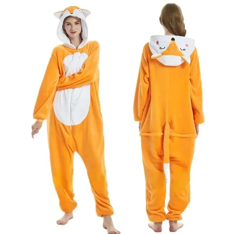 Unisex Animal Onesies for Adults | Unicorn, Lion, Panda, Cat Kigurumi Pajamas & Winter Sleepwear image