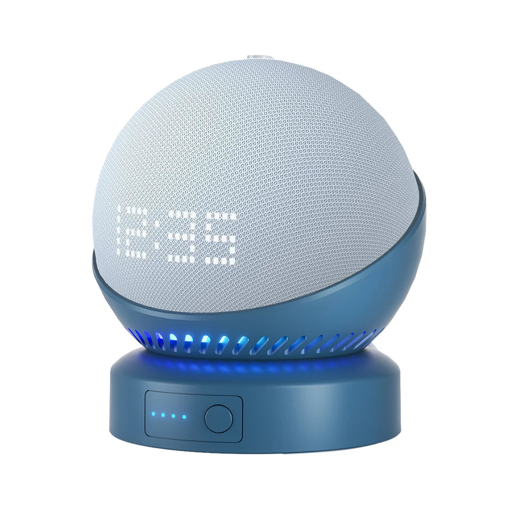 Echo Dot 5 Battery Base for 4th Gen | Portable Power in Blue, White, Black image 0
