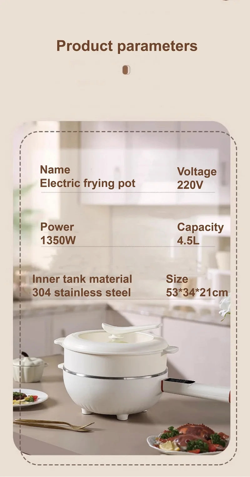 Smart Electric Multi-function Electric Pot Steamer Non-stick Fry Pan image 0