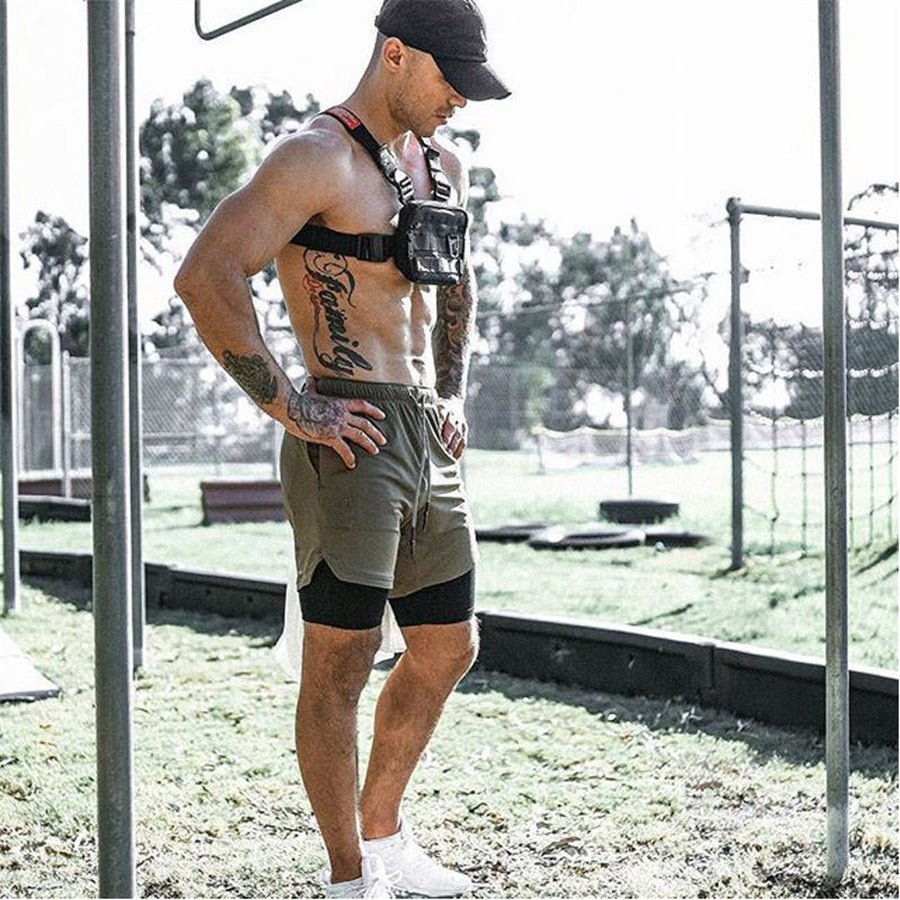 Mens 2 in 1 Running Jogging and Leisure Shorts image 3