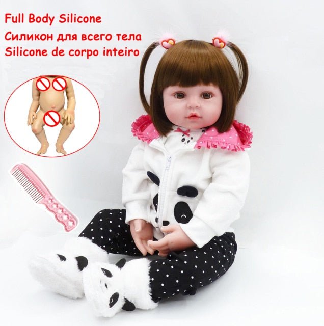 48CM Full Silicone Reborn Lifelike Super Toddler Baby Kid Toy Doll image 39
