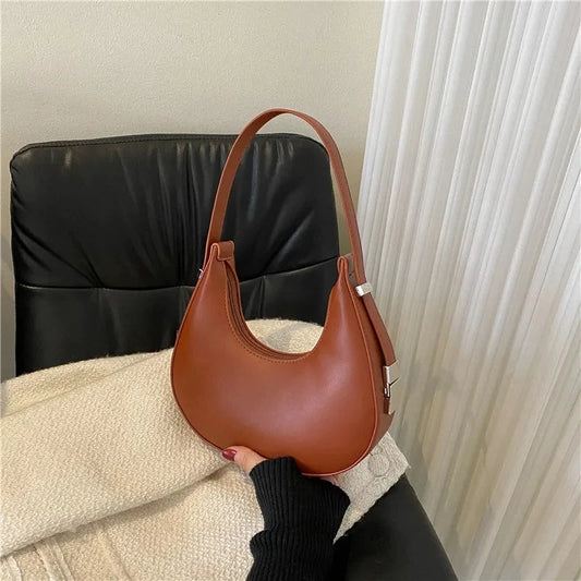 Luxury Underarm Tote Bags for Women ‚Äì Half Moon Hobo Bag, PU Leather Shoulder Bag & Clutch Purse image 0