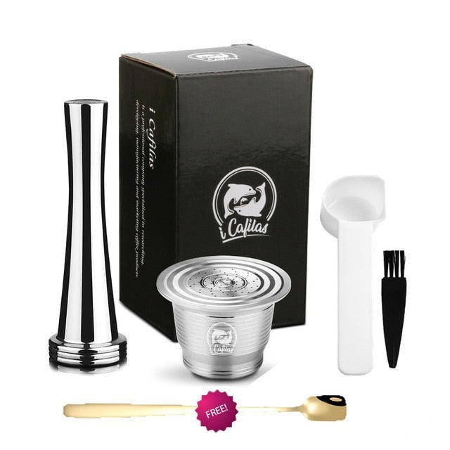 iCafilas Nespresso Reusable Refillable Capsule Pods Compatible With Nespresso Inissia capsula image 22