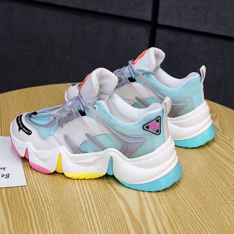 Women Vulcanize Breathable Rainbow Color Fashion Casual Sneakers image 3