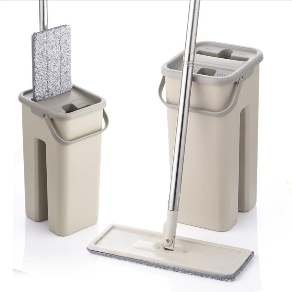 Hands-free Flat Squeeze Mop and Bucket Wringer image 0