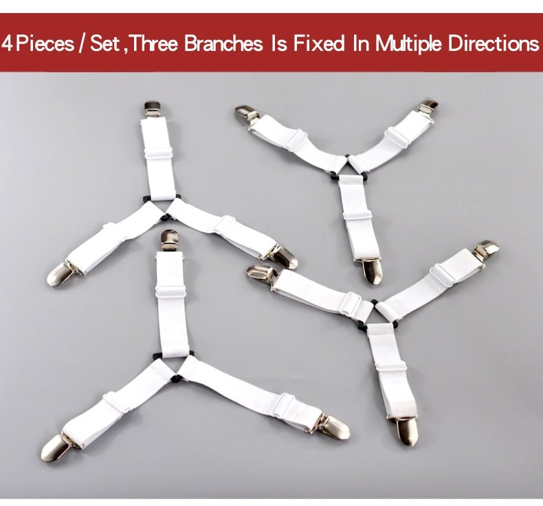 4Pcs/Set Bedsheet Clip and Fastener | Elastic Non-slip Clip and Blanket Gripper image 9