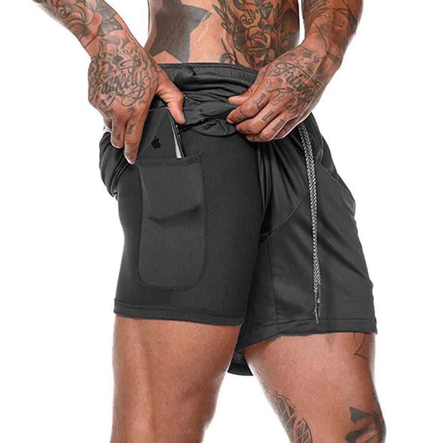 Mens 2 in 1 Running Jogging and Leisure Shorts image 1