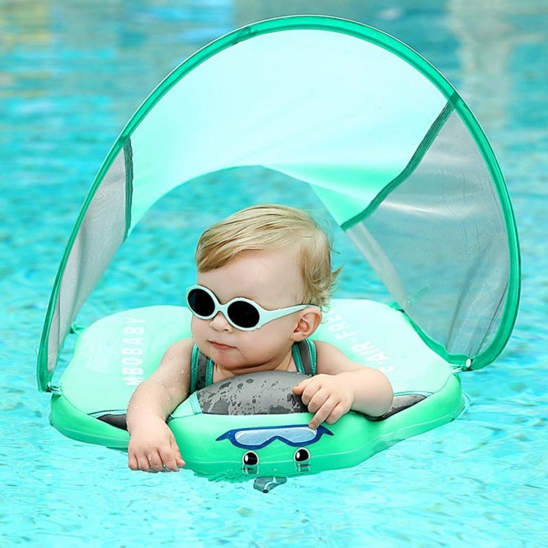 Solid Non-inflatable Baby Swimming Ring With Awning For Kids Children Boy Girls | Swimming Pool Trainer Float with Sunshade image 16