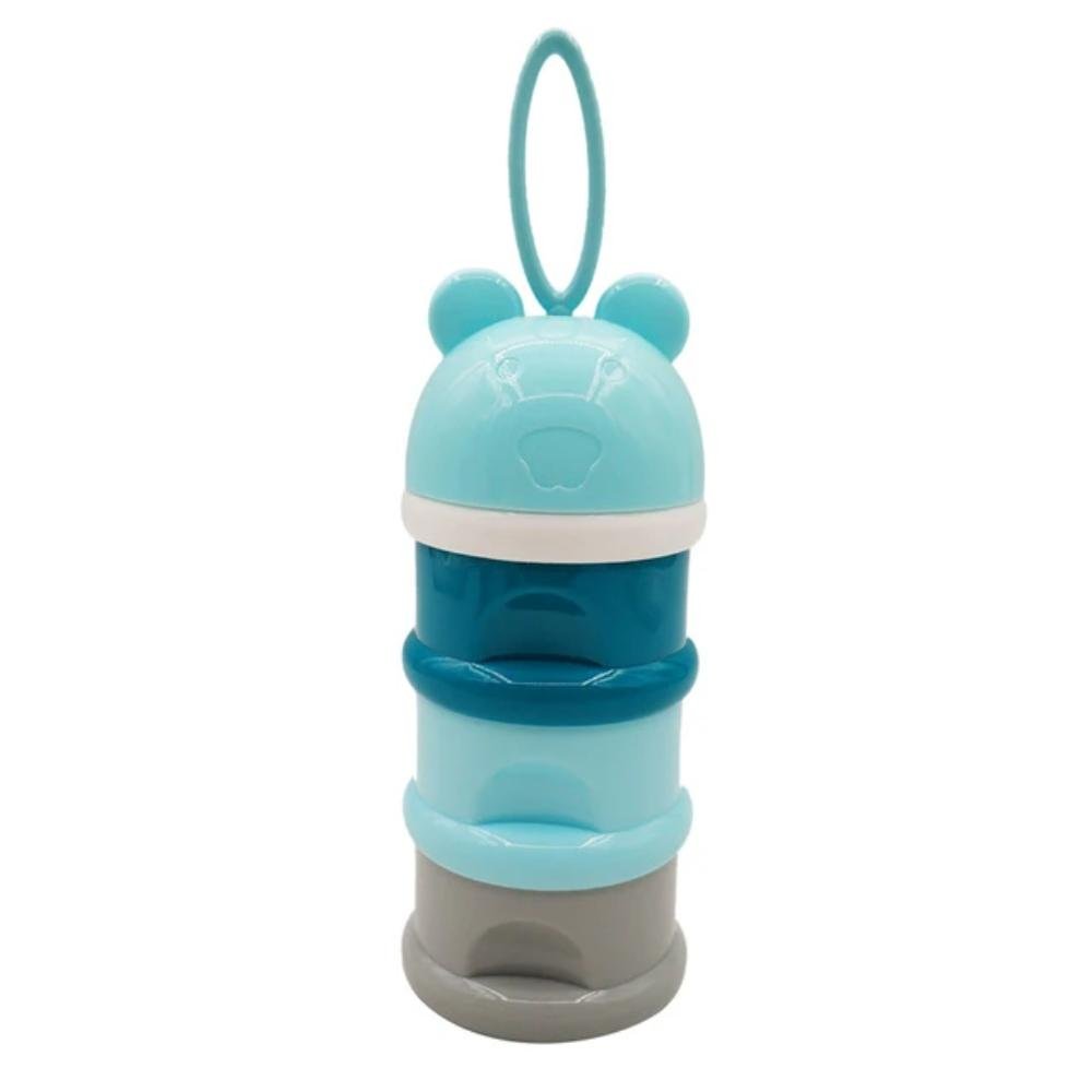 3 layer Frog Style Portable Baby Food Storage Box | Essential Kid's Food Container - Blue image