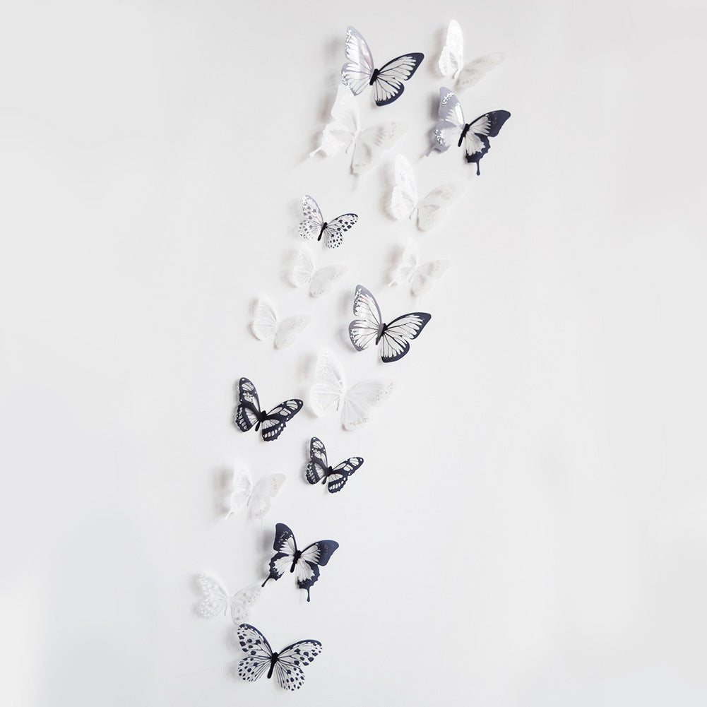 18pcs/lot 3d Effect Crystal Butterfly Wall Sticker For Kids Room image 2