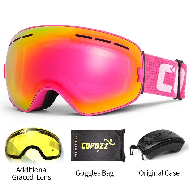 COPOZZ Anti Fog Snowboard Ski Goggles Mask image