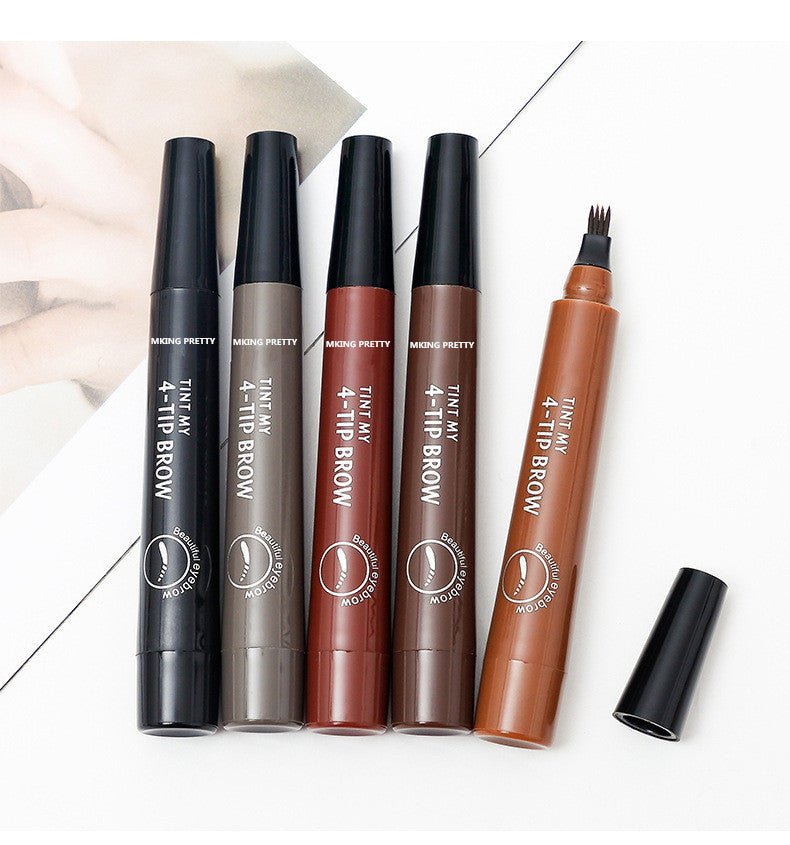 5-Color Four-Pronged Eyebrow Pencil Eyebrow Brush Split Liquid Waterproof Long-Lasting Eyebrows Enhancer Pencil Eyebrow Shadow image 37