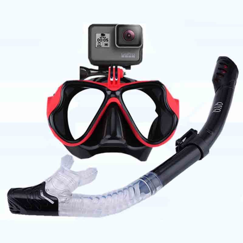Diving Snorkeling Anti-fog swimming Goggles Camera Tube Mask Set image 9