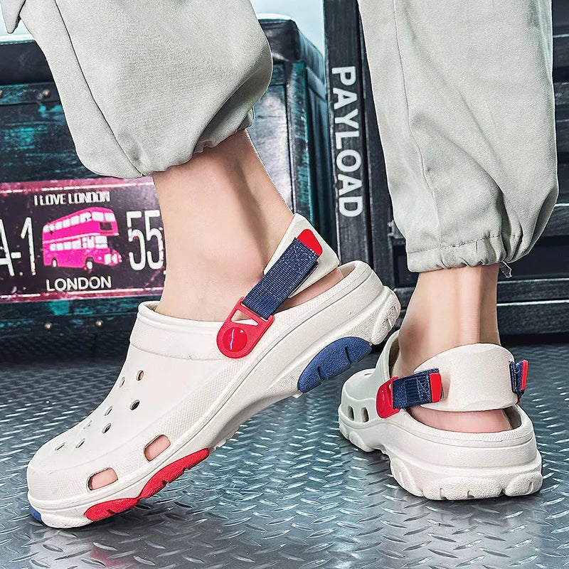 Classic Summer Mens Sandals | White Comfortable Womens Clogs Beach Shoes | Sandals Slip-on Outdoor Sneakers image 3