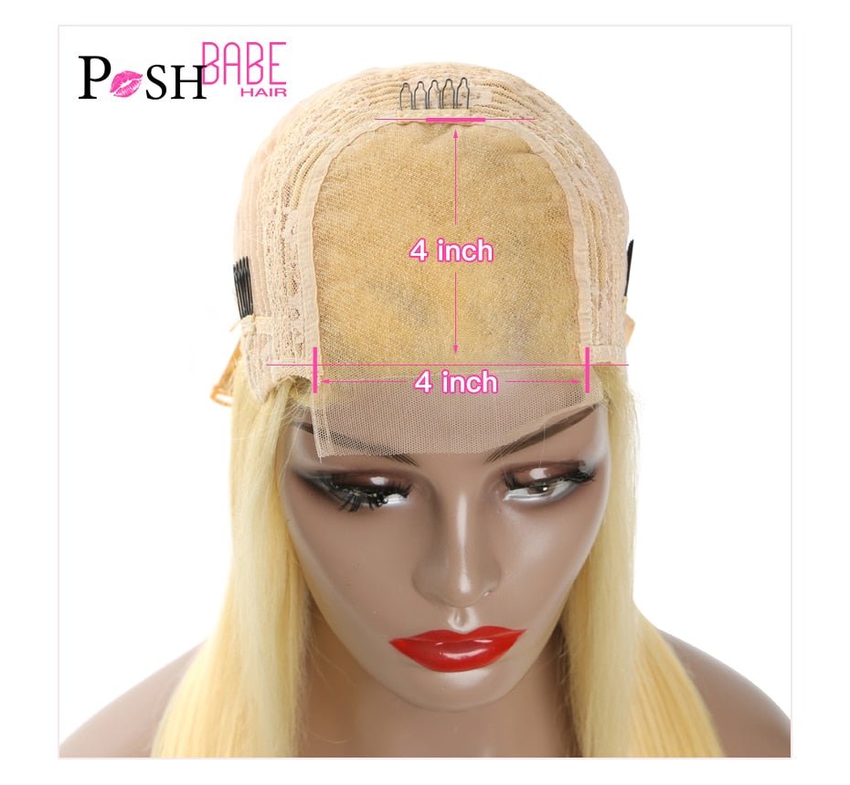 Honey Blonde Color Remy Brazilian Straight Lace Front Human Hair image 27
