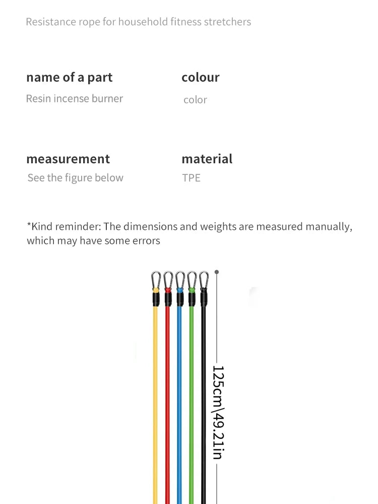 11pcs TPE Elastic Resistance Fitness Band Pull Set image 9