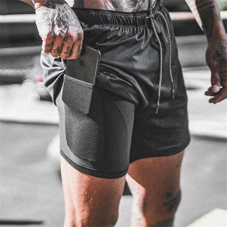 Mens 2 in 1 Running Jogging and Leisure Shorts image 28