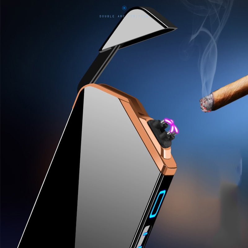 New Double Plasma Windproof Electric Arc Cigarette Lighter image 7