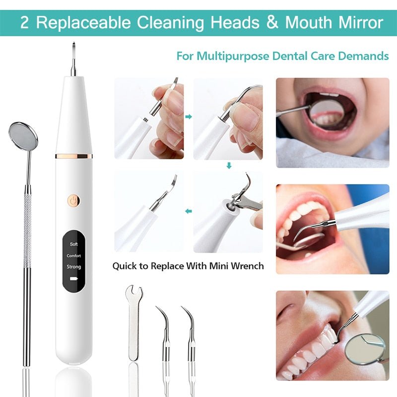 Portable Electric Sonic Dental Calculus Scaler Oral Teeth Tartar Remover Plaque Stains Teeth Whitening with LED image 14