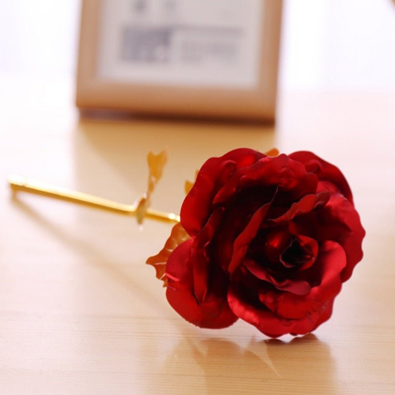 24K Foil Plated Golden Rose image 6