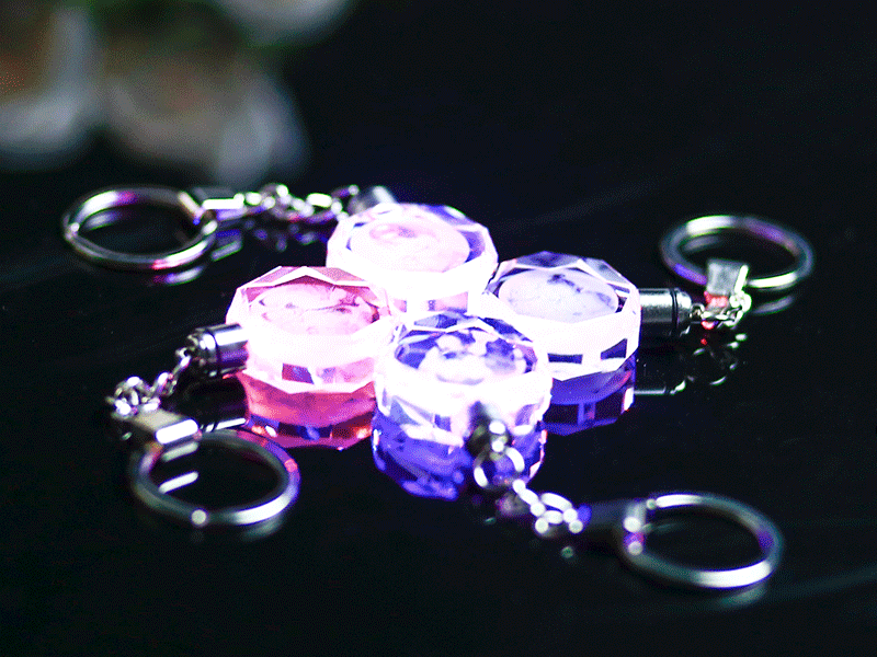 Laser Engraved Crystal Glass Keychain image 8