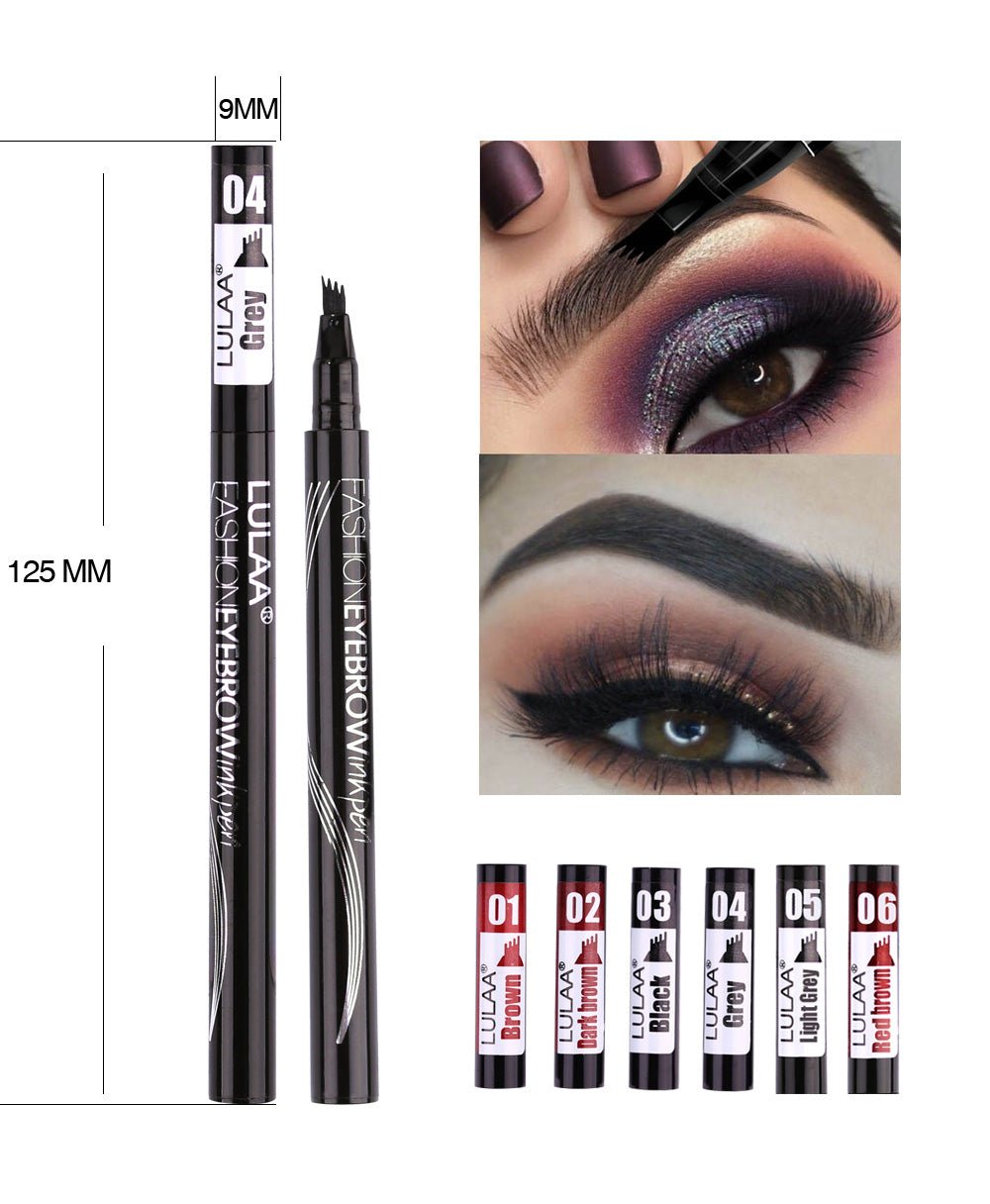 5-Color Four-Pronged Eyebrow Pencil Eyebrow Brush Split Liquid Waterproof Long-Lasting Eyebrows Enhancer Pencil Eyebrow Shadow image 26