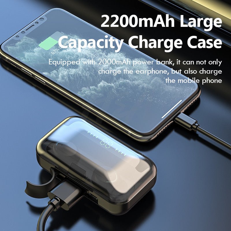 Waterproof Wireless Bluetooth Earphones With Microphone and Charging Box For iOS Android image 9
