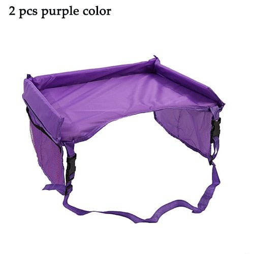 2PCS Waterproof Baby Car Seat Tray Stroller for Kid Toys, Games and Food - 2 purple image