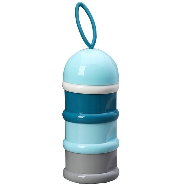 3 layer Frog Style Portable Baby Food Storage Box | Essential Kid's Food Container - Blue-No Ear image