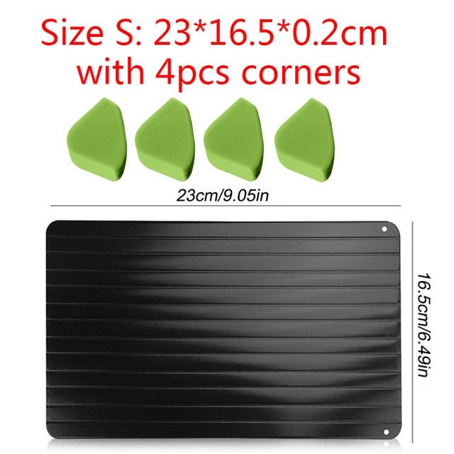 Meijuner Fast Defrosting Thaw Frozen Food and Meat Tray - Size S with corners image