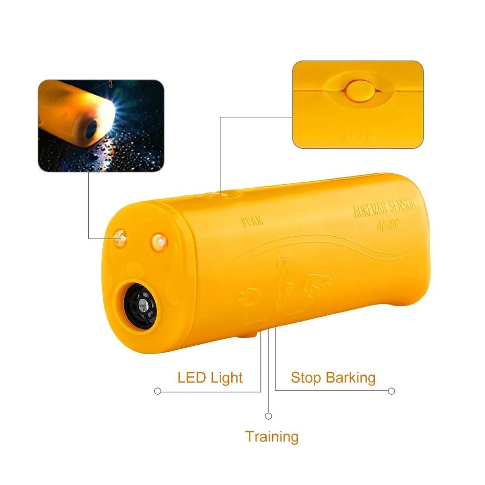 3-in-1 Ultrasonic Dog Repeller & Trainer - Anti-Bark Device with Flashlight for Outdoor Training image 6