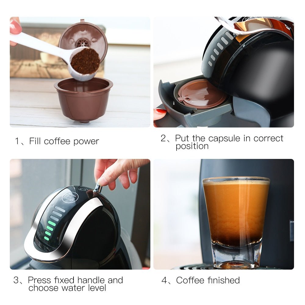 icafilas Reusable Dolce Gusto Capsule Silicone Cover Dolci Gusto Coffee Machine Refillable STAINLESS STEEL Plastic Coffee Pod image 17