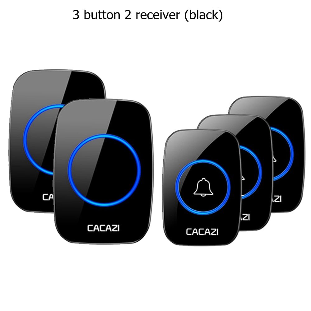 CACAZI Wireless Waterproof Doorbell – 60 Chimes, 110dB Loud, with Remote Control image